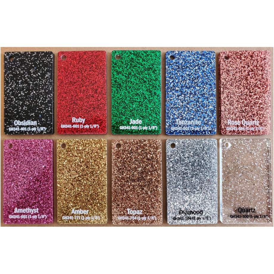 Acrylic Glitter Color Chart