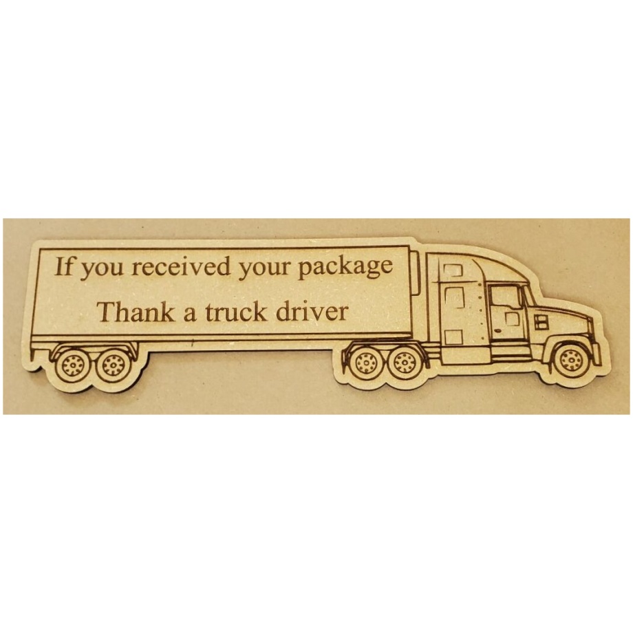 Thank a Trucker Refrigerator Magnet