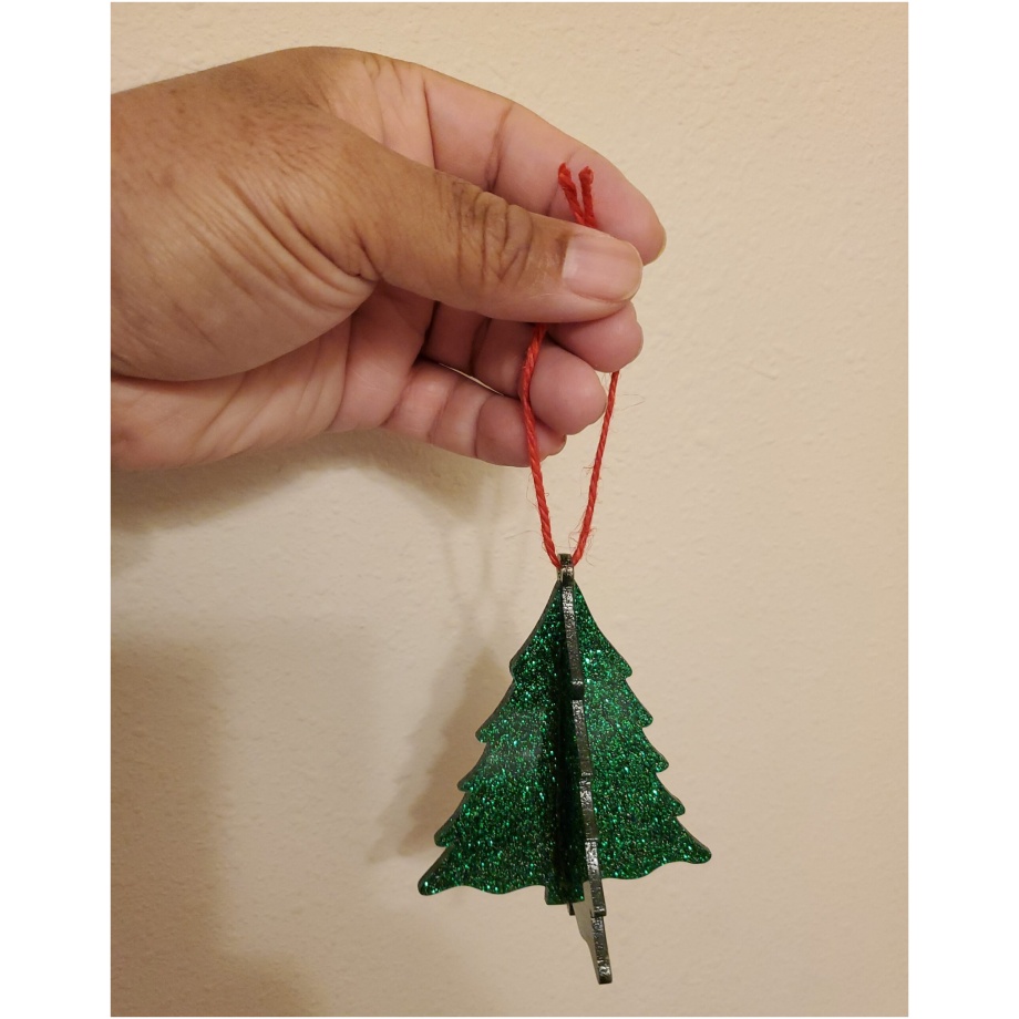 Green 3D Christmas Tree Ornament Handheld