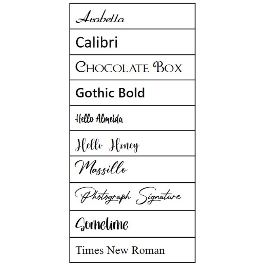 Product Fonts