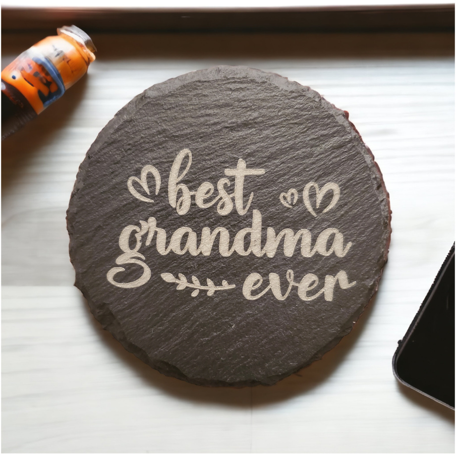 Round Slate Coaster