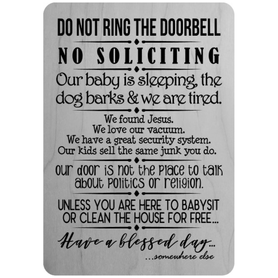 No Soliciting 1